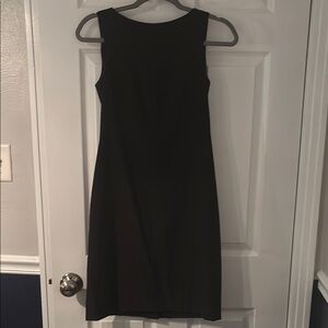 Theory Black Sheath Midi Dress Scoop Neck